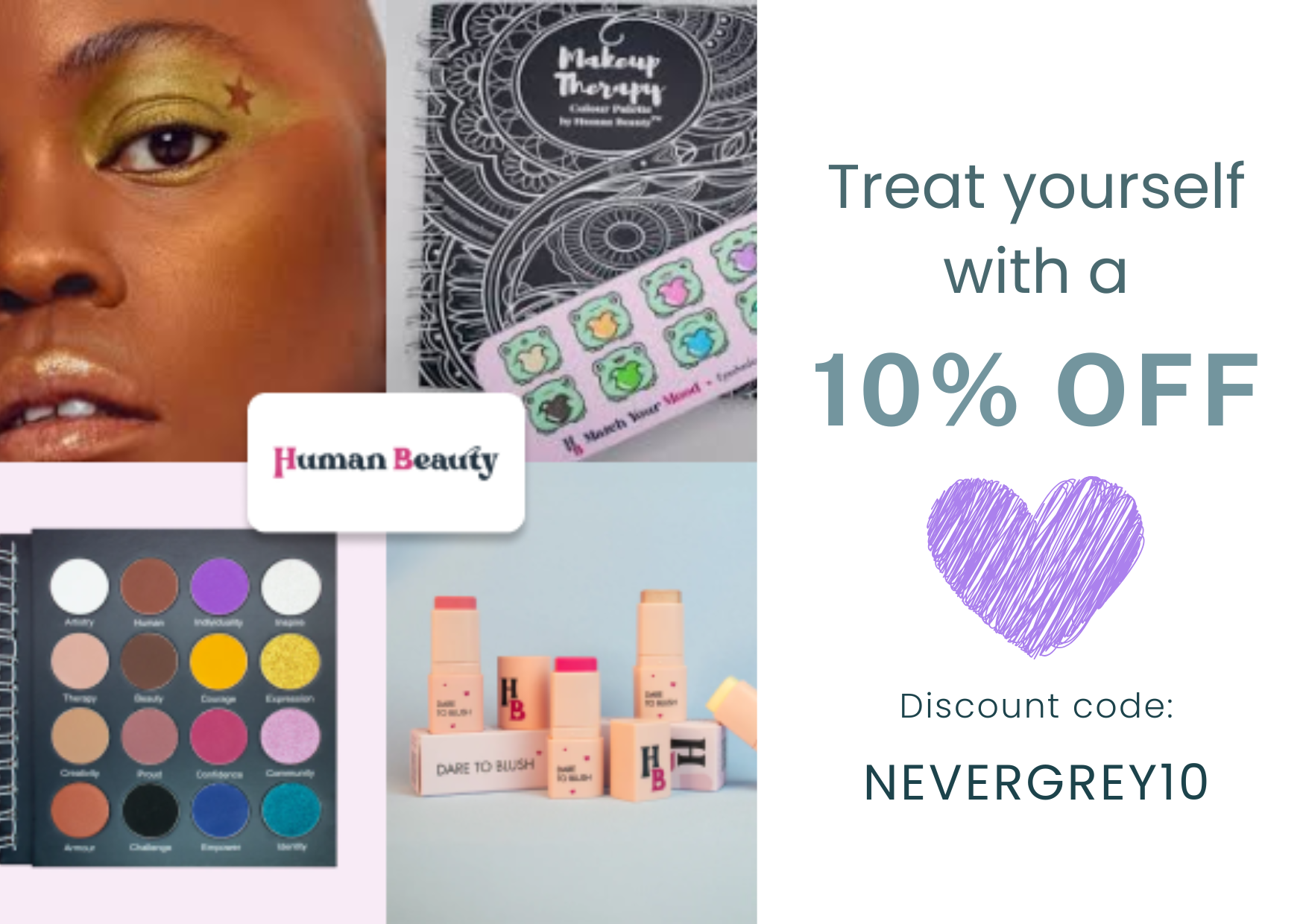 Quad of products from Glamsticks with discount code NEVERGREY10 for 10% off